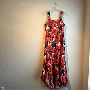 Who What Wear Maxi Dress red and blue print